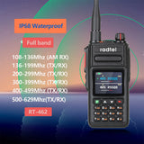 Radtel RT-462 Waterproof NOAA Weather Channel Full Band Ham Amateur 2 Way Radio 199CH Walkie Talkie AM Air Aviation Band Satcom