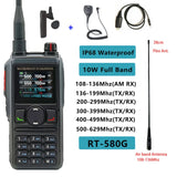 Radtel RT-580G GPS Bluetooth Amateur Ham Two Way Radio 199CH Air Band Walkie Talkie  VOX SOS LCD Police Scanner Aviation