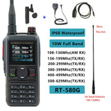 Radtel RT-580G GPS Bluetooth APP Amateur Ham Two Way Radio 256CH Air Band Walkie Talkie  VOX SOS LCD Police Scanner Aviation