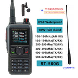 Radtel RT-580G GPS Bluetooth Amateur Ham Two Way Radio 199CH Air Band Walkie Talkie  VOX SOS LCD Police Scanner Aviation