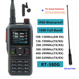 Radtel RT-580G GPS Bluetooth APP Amateur Ham Two Way Radio 256CH Air Band Walkie Talkie  VOX SOS LCD Police Scanner Aviation