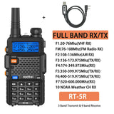 Radtel RT-5R Air Band Walkie Talkie Full Band Portable Am Fm Two Way Radio Copy Freq Scrambler NOAA Ham Wireless Set Long Range