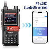 Radtel RT-470X Plus Bluetooth Ham Walkie-Talkies 256CH Air Band Two Way Radio Station Aviation NOAA Police Marine Transceiver