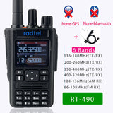 None-GPS/Buletooth Ver. Radtel RT-490 Amateur Ham Radio 256CH Air Band Walkie Talkie  VOX SOS LCD Police Scanner Aviation