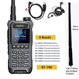 Radtel RT-780 136-620Mhz Amateur Walkie-Talkies Air Band Radio Receiver Long Range Portable Two-Way Ham Radio Transceiver USB-C