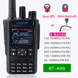 None-GPS/Buletooth Ver. Radtel RT-490 Amateur Ham Radio 256CH Air Band Walkie Talkie  VOX SOS LCD Police Scanner Aviation