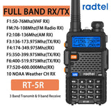 Radtel RT-5R Air Band Walkie Talkie Full Band Portable Am Fm Two Way Radio Copy Freq Scrambler NOAA Ham Wireless Set Long Range