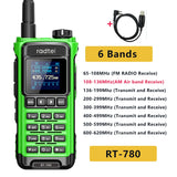 Radtel RT-780 136-620Mhz Amateur Walkie-Talkies Air Band Radio Receiver Long Range Portable Two-Way Ham Radio Transceiver USB-C