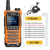 Radtel RT-780 136-620Mhz Amateur Walkie-Talkies Air Band Radio Receiver Long Range Portable Two-Way Ham Radio Transceiver USB-C