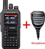 Radtel RT-463 8w Multi Band Ham Radio Amateur 2 Way Radio 199CH Rechargeable Walkie Talkie AM Air Aviation Band 3500mAh Type-c