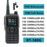 Radtel RT-580G GPS Bluetooth APP Amateur Ham Two Way Radio 256CH Air Band Walkie Talkie  VOX SOS LCD Police Scanner Aviation