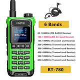 Radtel RT-780 136-620Mhz Amateur Walkie-Talkies Air Band Radio Receiver Long Range Portable Two-Way Ham Radio Transceiver USB-C