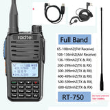 Radtel RT-750 Full Band Ham HT Radio 136-620Mhz Air frequency Receive Am FM Handheld Two-Way Radio Station UHF VHF Walkie Talkie