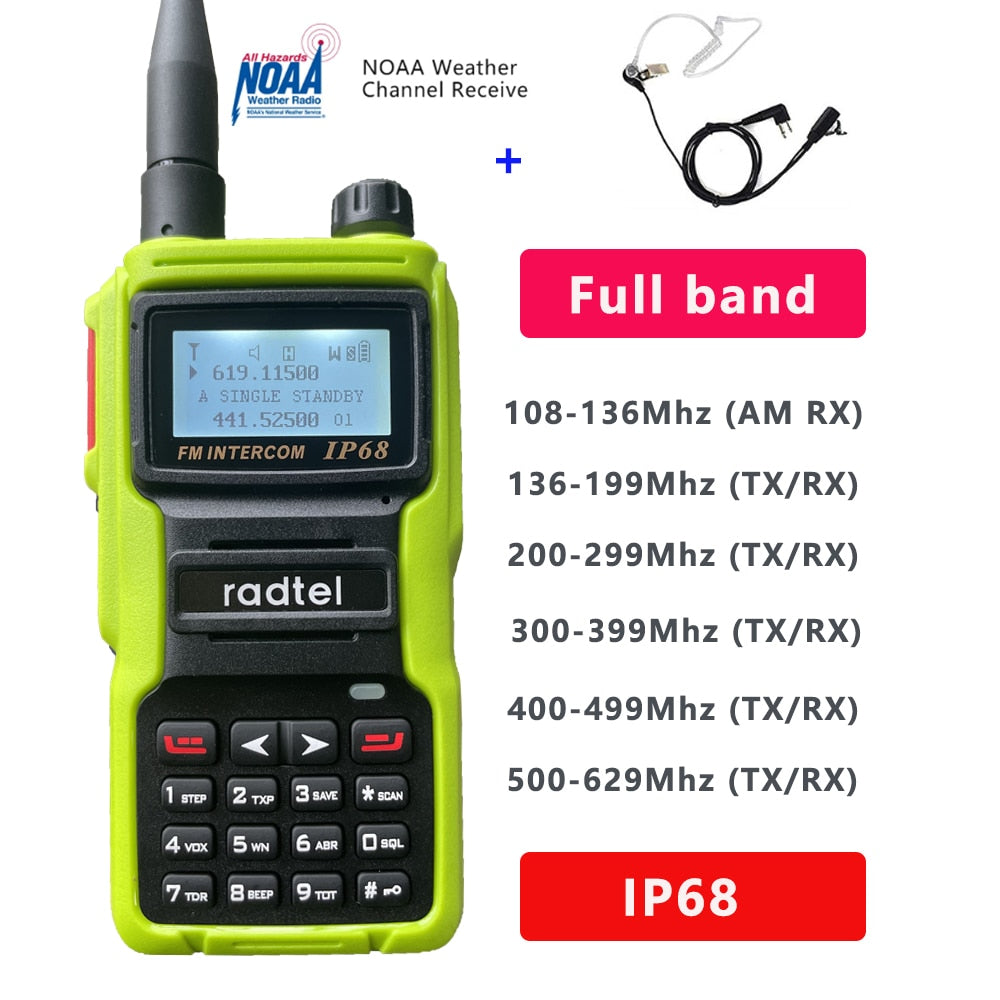 Radtel IP68 Waterproof NOAA Weather Channel Full Band Ham Amateur 2 Wa