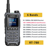 Radtel RT-780 136-620Mhz Amateur Walkie-Talkies Air Band Radio Receiver Long Range Portable Two-Way Ham Radio Transceiver USB-C