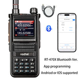Radtel RT-470X Plus Bluetooth Ham Walkie-Talkies 256CH Air Band Two Way Radio Station Aviation NOAA Police Marine Transceiver