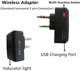 Two Way Radio Wireless Bluetooth Handheld Speaker Mic, Shoulder Microphone Compatible with Motorola CT200 PR400 more.