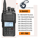 Radtel RT-760 Full Band Ham Radio 136-620Mhz Aviation frequency Receive Am FM Portable Two-Way Radio Station UHF VHF Transceiver