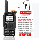 Radtel RT-590 Air Band Walkie Talkie Amateur Ham Radio Station UHF VHF 200CH Full Band HT with NOAA Channel AM Satcom Two Way Radio