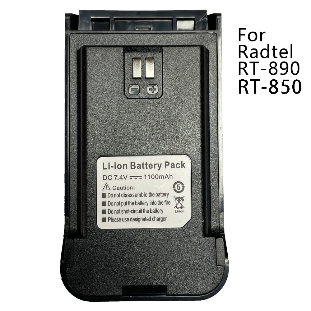 Walkie Talkie Li-ion Battery Pack 7.4v 1100mAh or 2000mAh for Radtel RT-890 RT-850 Two Way Ham Radio