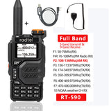 Radtel RT-590 Air Band Walkie Talkie Amateur Ham Radio Station UHF VHF 200CH Full Band HT with NOAA Channel AM Satcom Two Way Radio