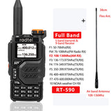 Radtel RT-590 Air Band Walkie Talkie Amateur Ham Radio Station UHF VHF 200CH Full Band HT with NOAA Channel AM Satcom Two Way Radio