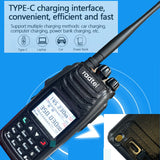 Radtel RT-790 Bluetooth Walkie Talkie 10W Amateur Ham Radio Station with Air Band Receive Color LCD Finger PTT Motorcycle helmet