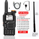 Radtel RT-590 Air Band Walkie Talkie Amateur Ham Two Way Radio Station UHF VHF 200CH Full Band HT with NOAA Channel AM Satcom