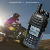 Radtel RT-790 Bluetooth Walkie Talkie 10W Amateur Ham Radio Station with Air Band Receive Color LCD Finger PTT Motorcycle helmet