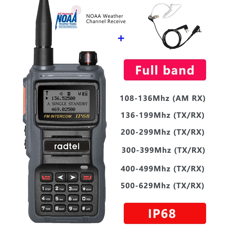 Radtel IP68 Waterproof NOAA Weather Channel Full Band Ham Amateur 2 Wa