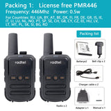 Radtel RT12 PMR/FRS Portable Two Way Radio Communicator Walkie-Talkies for Hotel Business