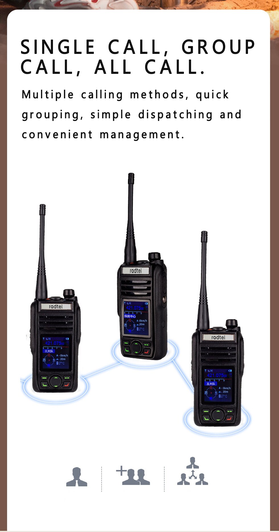 Radtel RN15 Global Free Talking Walkie Talkie 500km Unlimited Range Network Two Way Radio GPS Bluetooth IP67 Position Track
