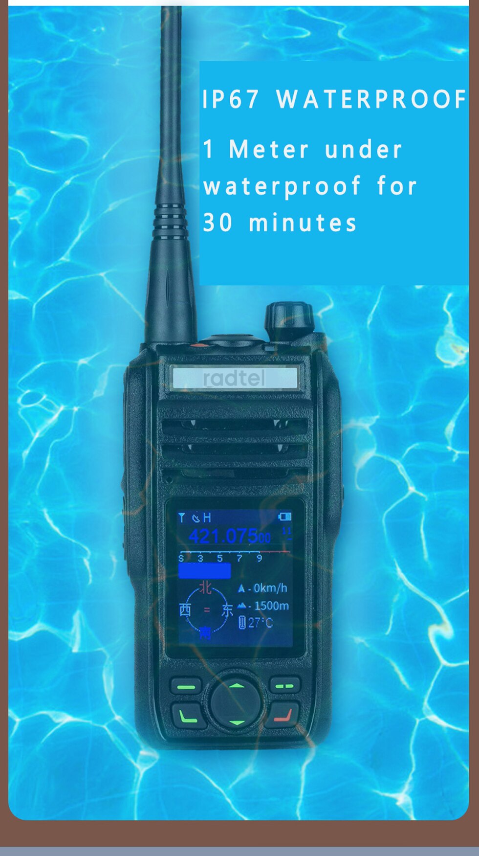 Radtel RN15 Global Free Talking Walkie Talkie 500km Unlimited Range Ne