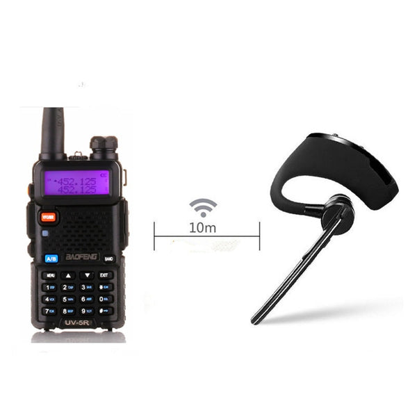 Auricolare Bluetooth PTT Per Walkie Talkie Radtel - Compatibile Con Baofeng, Kenwood, Quansheng E Altri Modelli, Microfono Wireless Handsfree